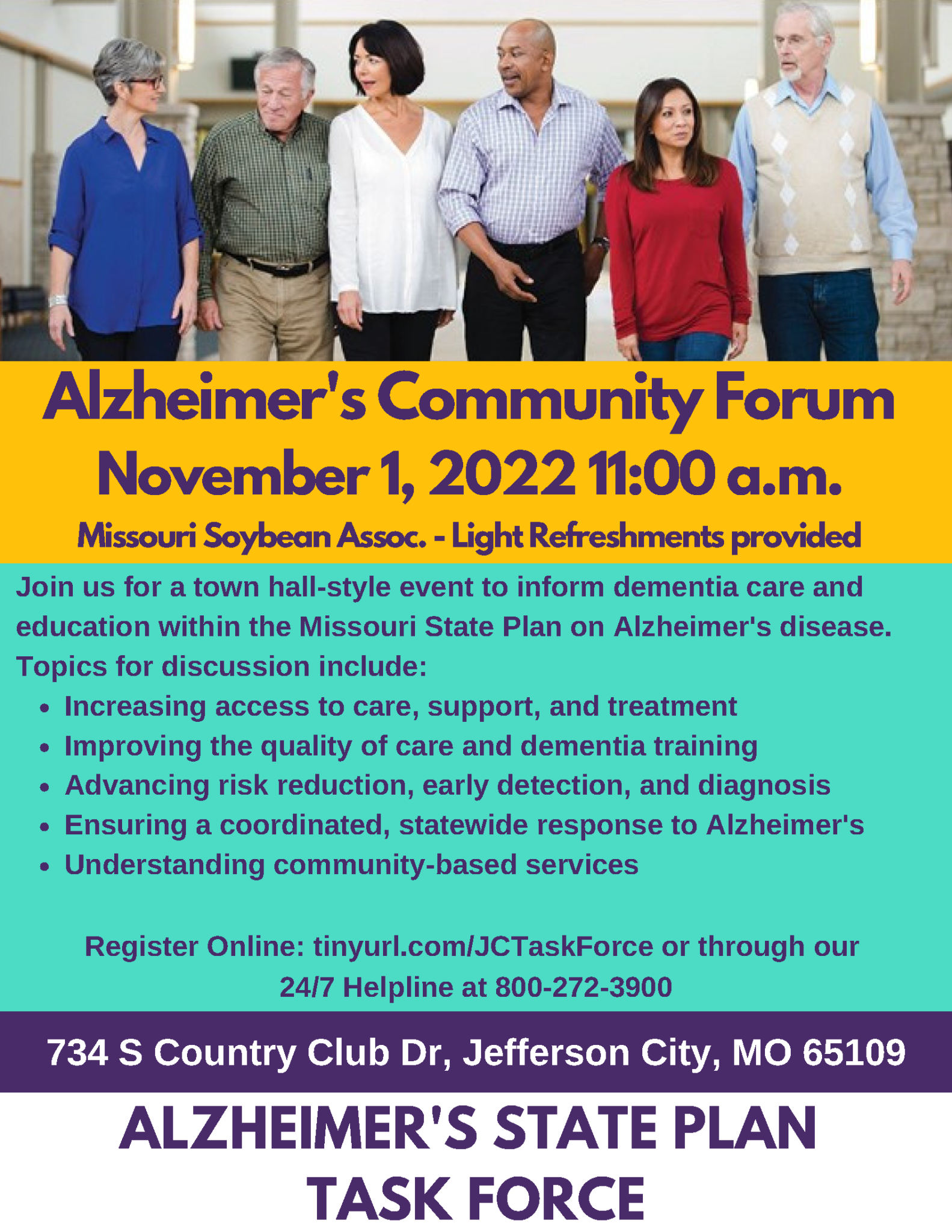 Alzheimer's Community Forum 11/1/22 Missouri Association of Area