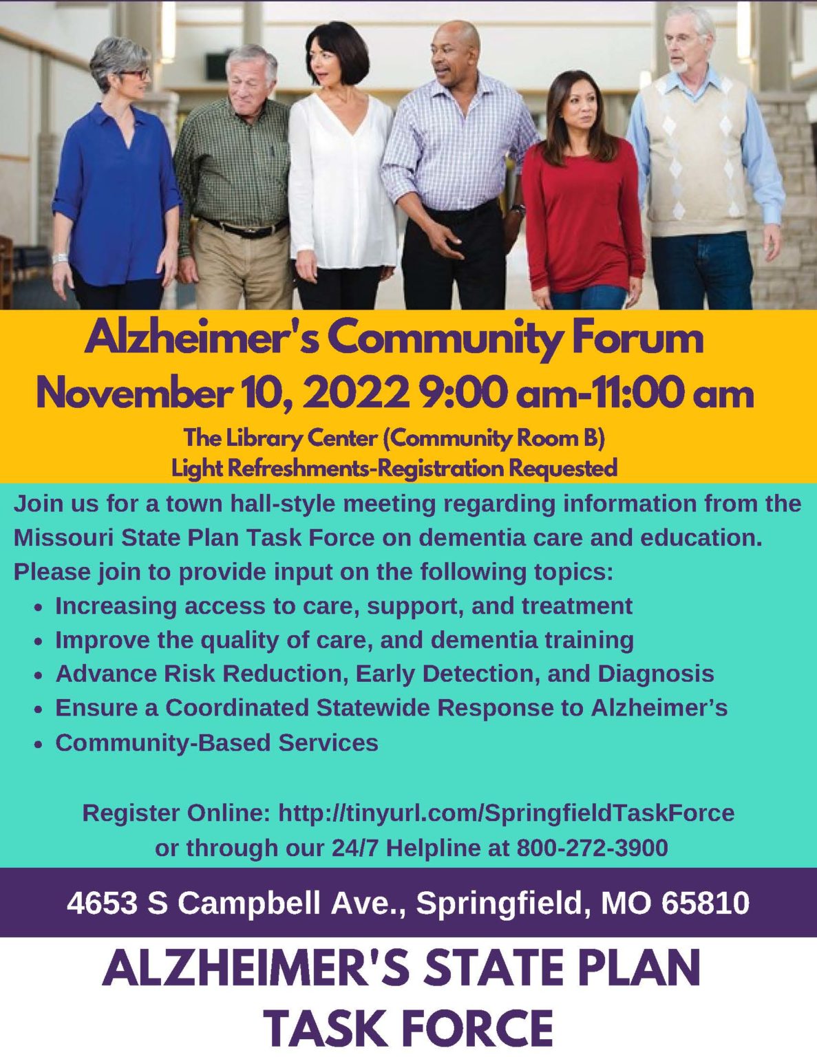 Alzheimer's Community Forum 11/10/22 Missouri Association of Area